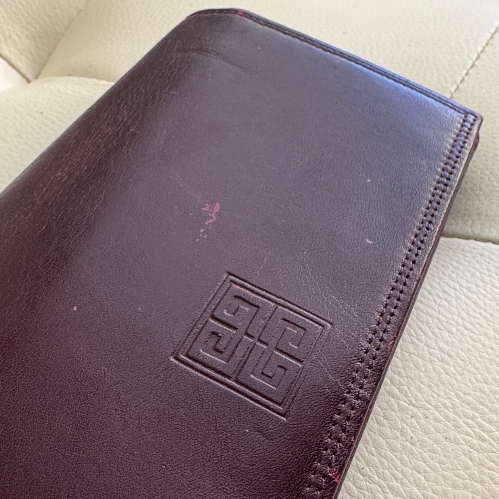 Givenchy Vintage Burgundy Leather Long Wallet - Picture 3 of 12